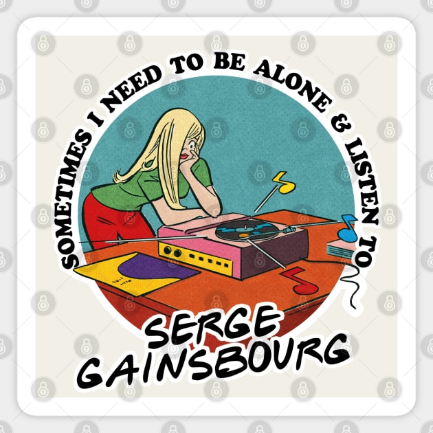 Serge Gainsbourg / 60s Rock Obsessive Fan Gift Sticker by DankFutura